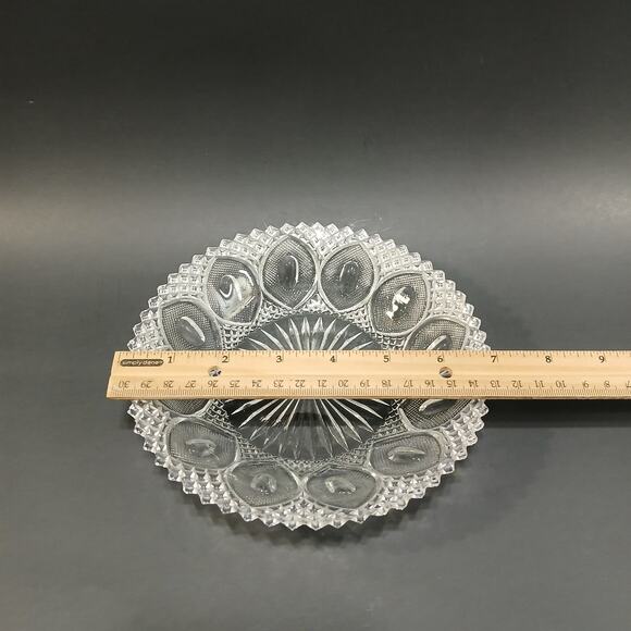 Westmoreland Glass Buckle with English Hobnail 7" Vtg Shallow Bowl *A Few Chips* - Picture 10 of 11